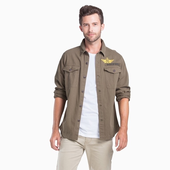 DOCKERS Men's Military Shirt Jacket - Picture 2 of 12